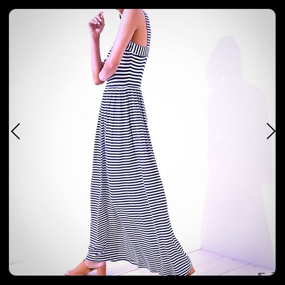 loft striped maxi dress